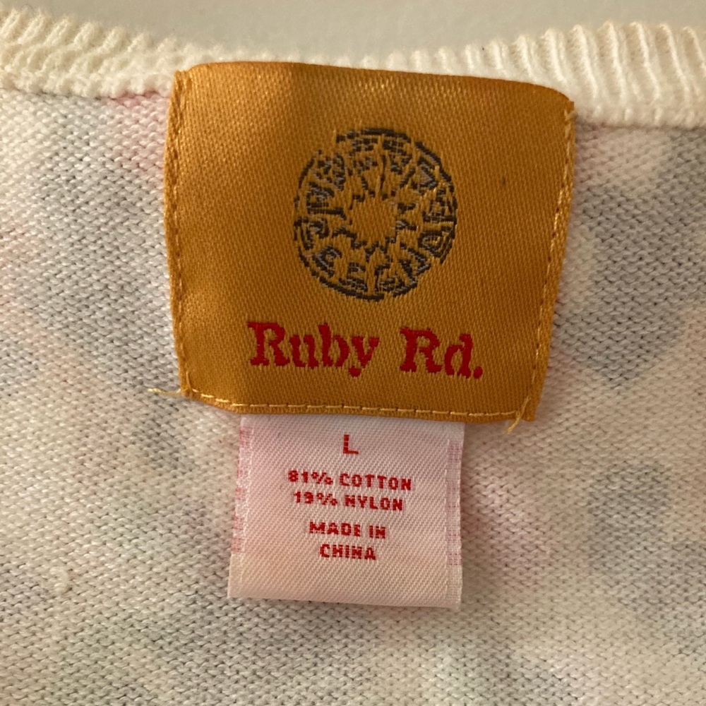 Ruby Rd Floral Cardigan size Large‎ - Picture 4 of 5